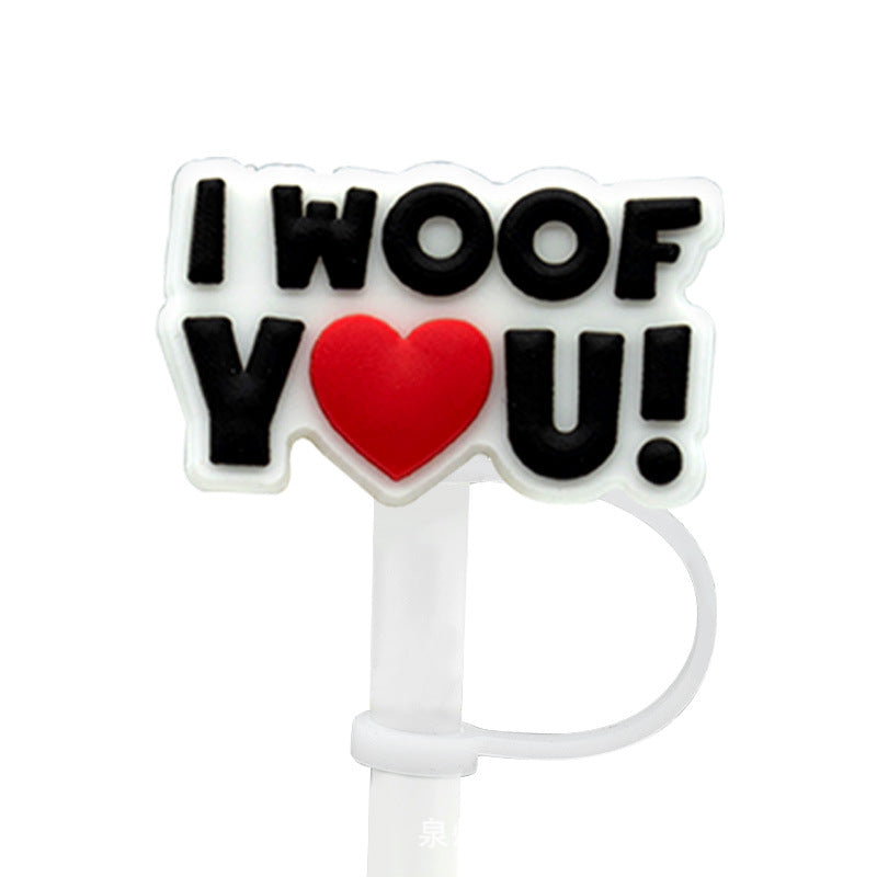 Wholesale 10PCS Valentine's Day Series Silicone Straw Sets